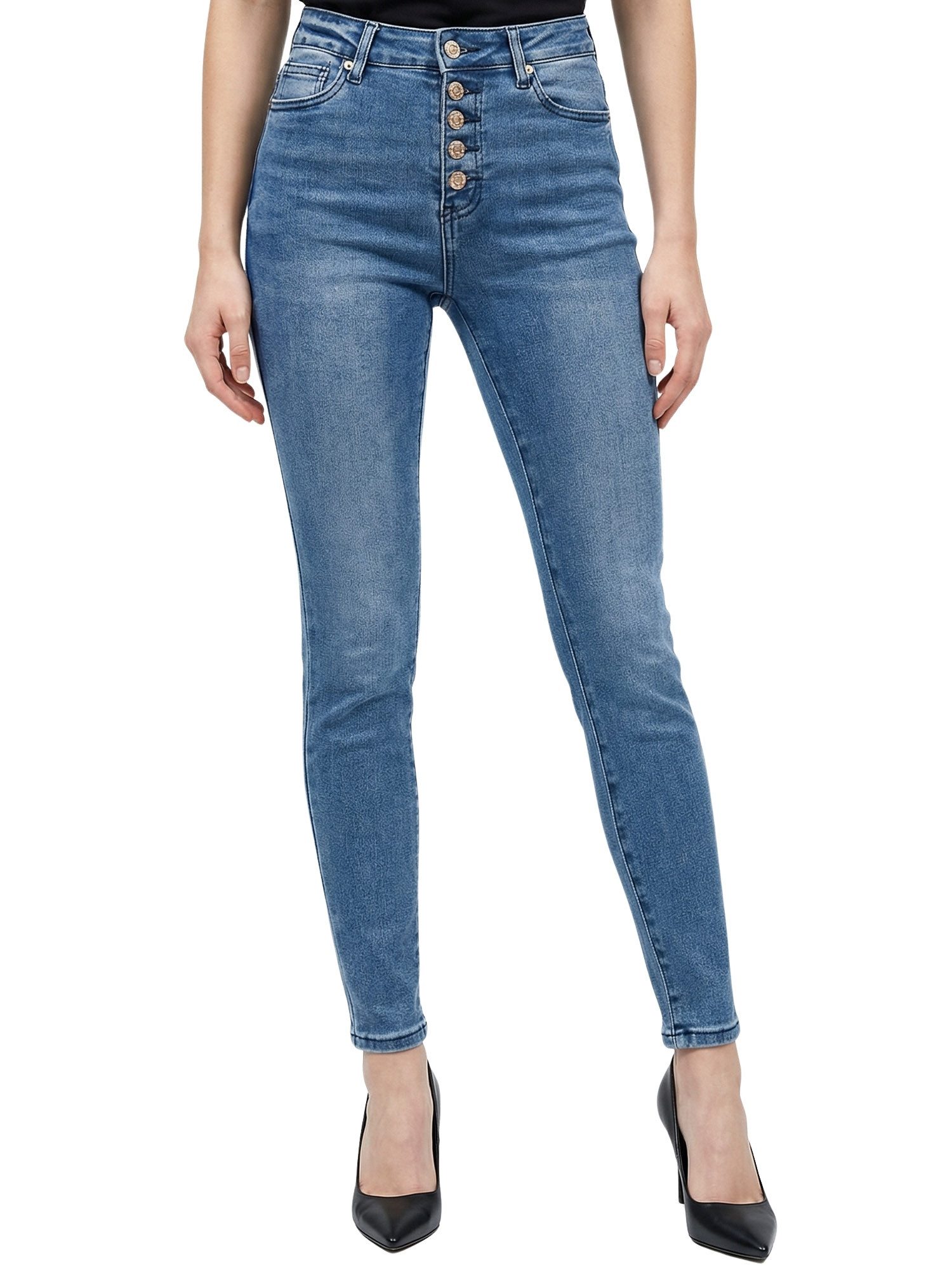 Tazzio High-waist-Jeans F136 Damen Skinny Fit Jeanshose günstig online kaufen