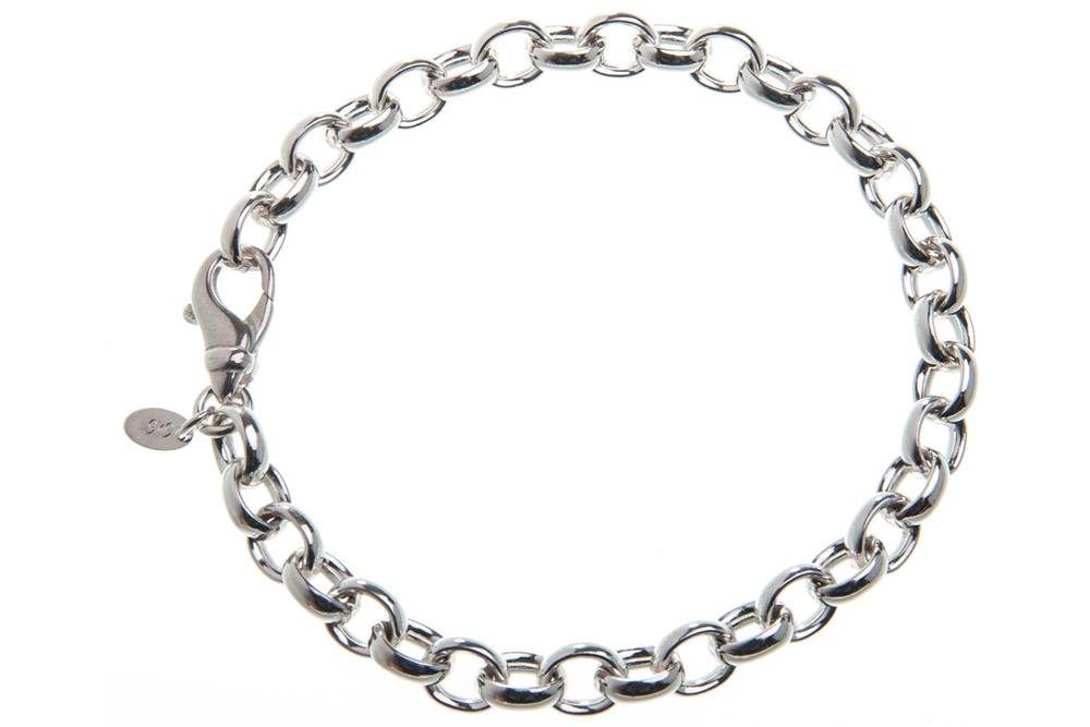 Silberkettenstore Silberarmband Erbskette Armband 7mm - 925 Silber, Länge wählbar von 16-25cm
