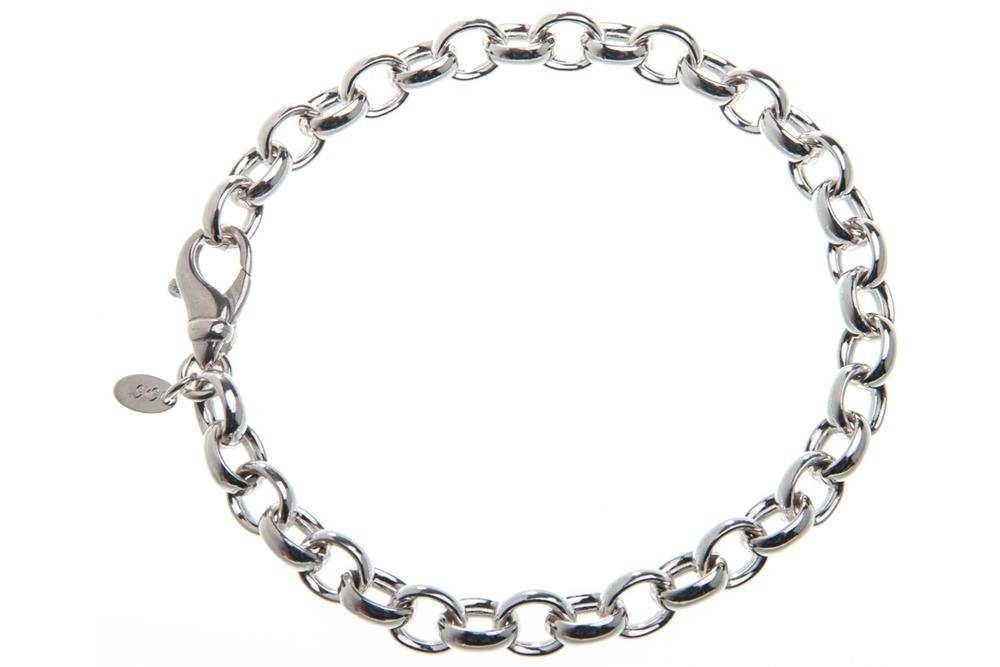 Silberarmband Erbskette Armband 7mm - 925 Silber, Länge wählbar von 16-25cm