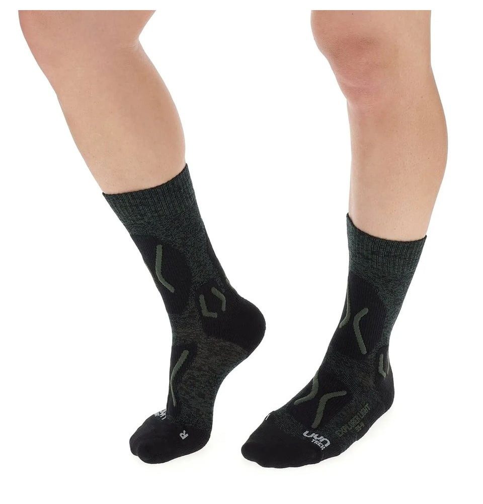 UYN Wandersocken Explorer Light (Merinowolle, hoher Tragekomfort) dunkelgrü günstig online kaufen