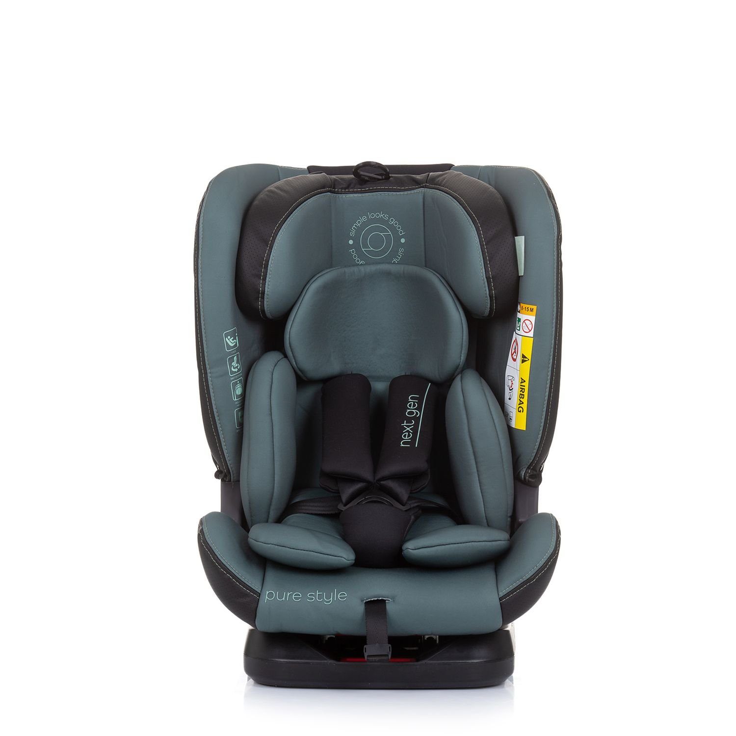 Isofix cm) Reboard - Kindersitz kg, grün i-Size drehbar Autokindersitz Next 360° (40 bis: Gen, 36 Chipolino 150