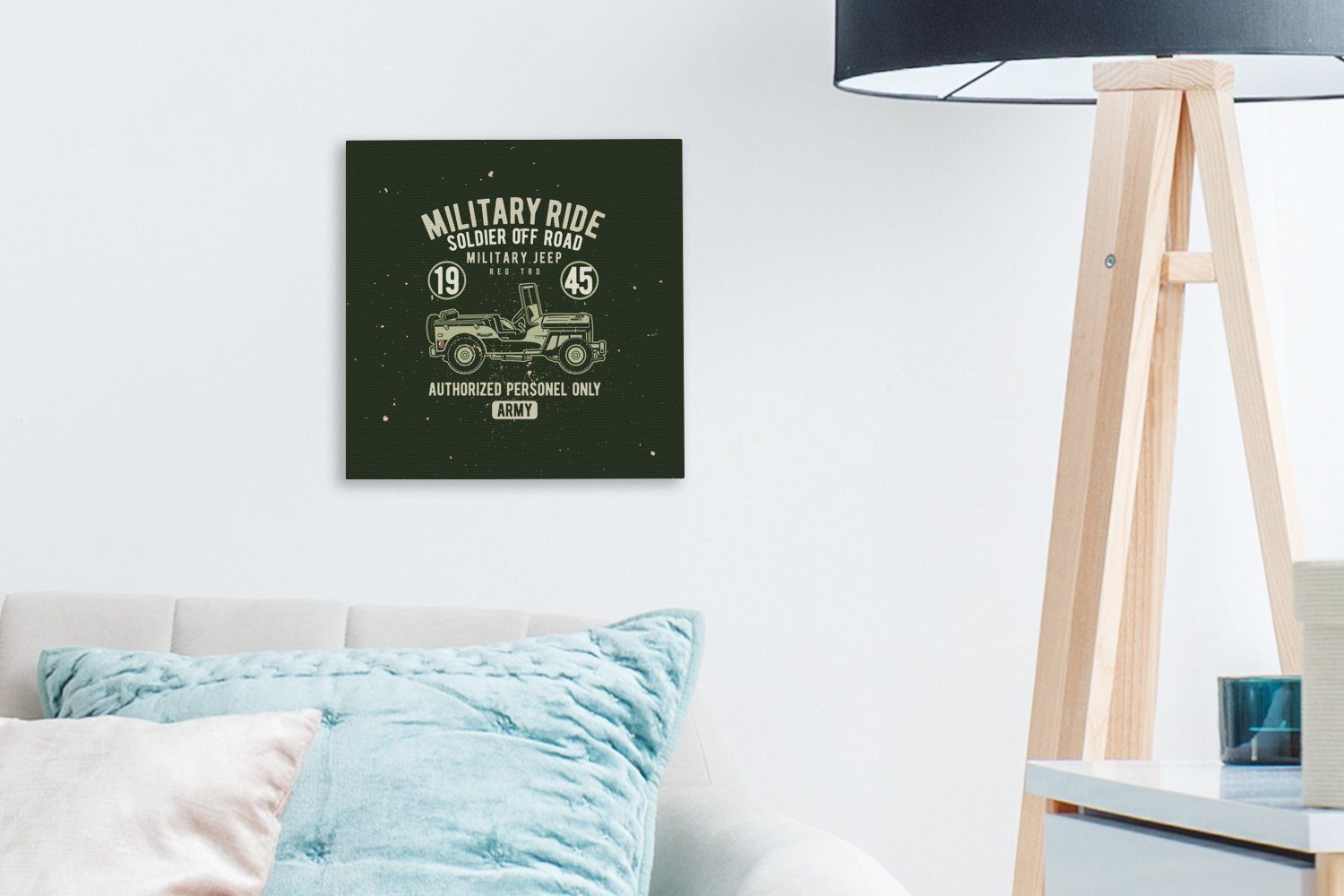 OneMillionCanvasses® (1 - - Auto Jeep Leinwandbild St), - Mancave für Bilder Oldtimer, Leinwand Schlafzimmer Wohnzimmer
