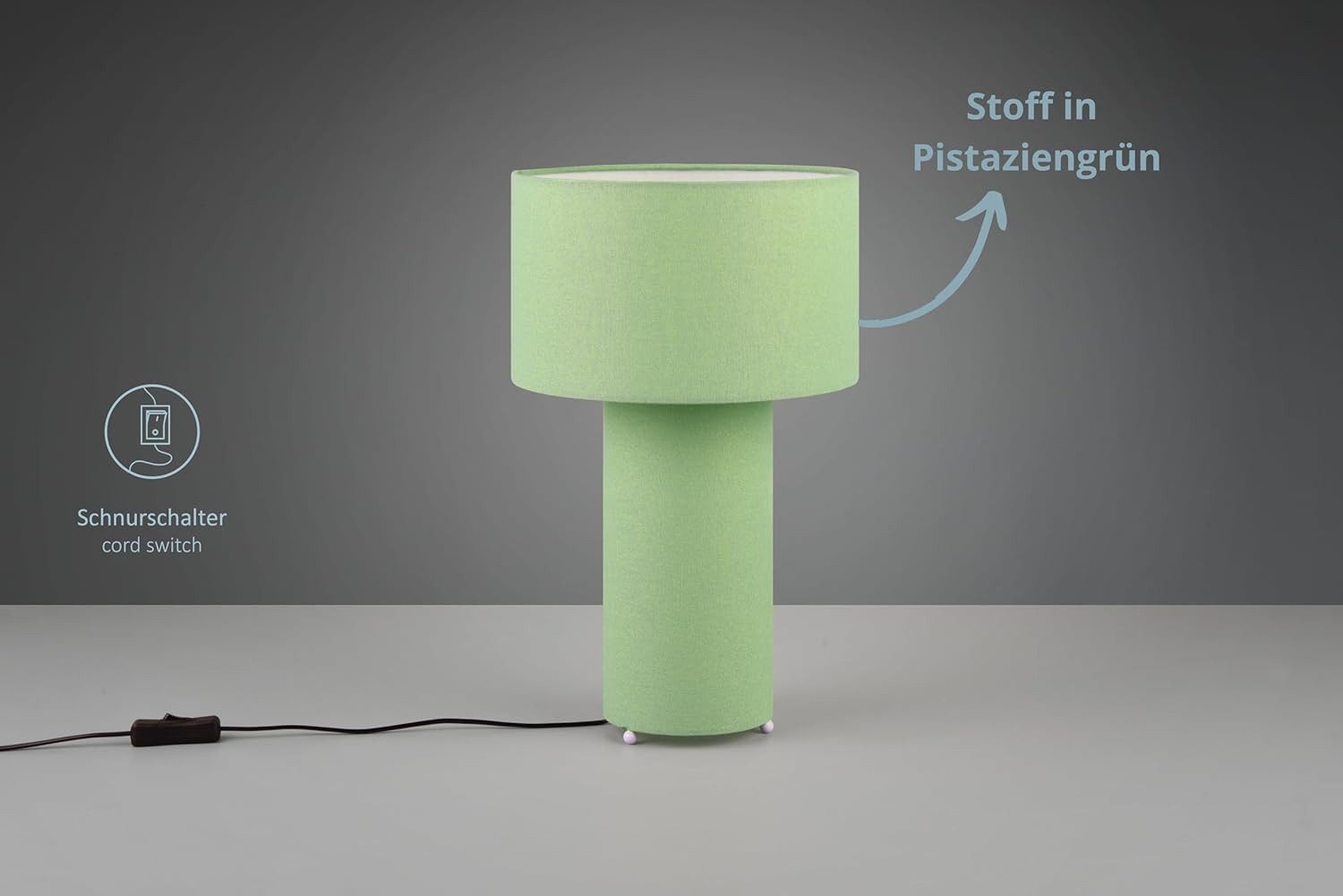 lightling Tischleuchte Barney, ohne Leuchtmittel, mit Schnurschalter, E27, günstig online kaufen