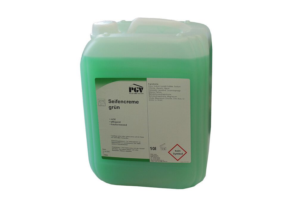 Flüssigseife Seifencreme GRÜN, 10 Liter, verschiedene Mengen, 1-tlg.