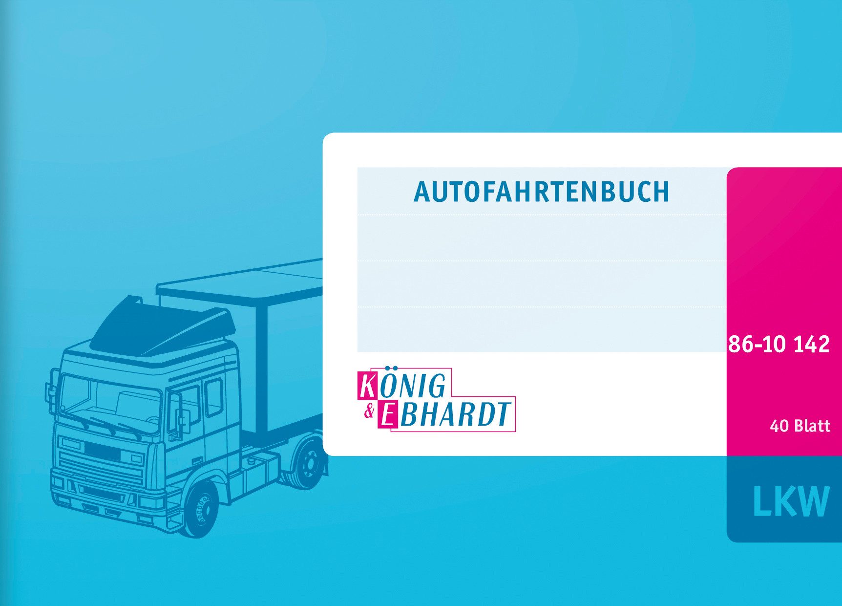 König & Ebhardt Formularblock K&E Fahrtenbuch A6 40 Blatt für LKW 8610142