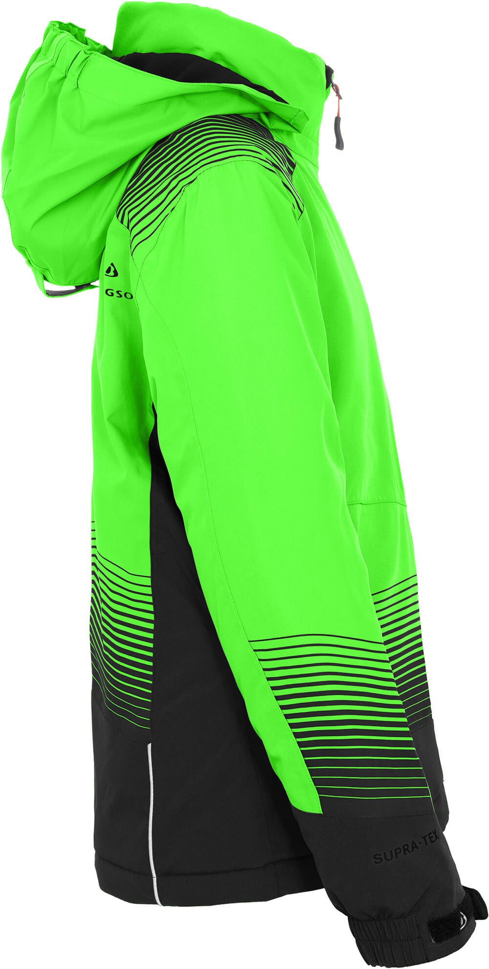 Bergson Skijacke VEIKO Kinder Skijacke, warm, funktional und stylisch, Normalgrößen, Gecko g