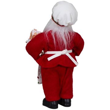 Christmas Paradise Weihnachtsmann "Konditor" Johann, 4 Größen (30-80cm) (Deko Figur, 1 St), rot-weiß, Kochmütze