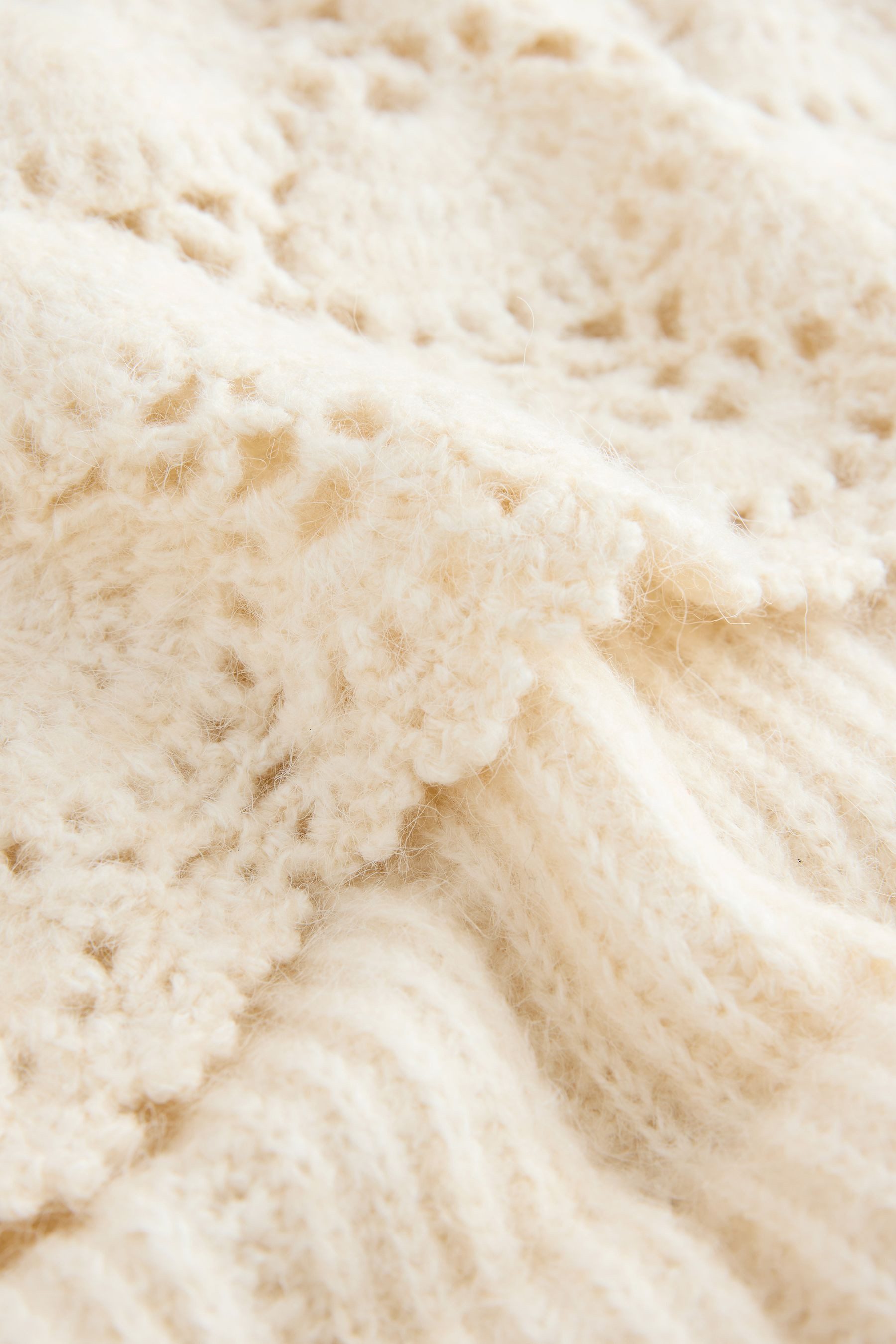 Next Strickpullover Rippstrickpullover mit gehäkeltem Matrosenkragen (1-tlg)