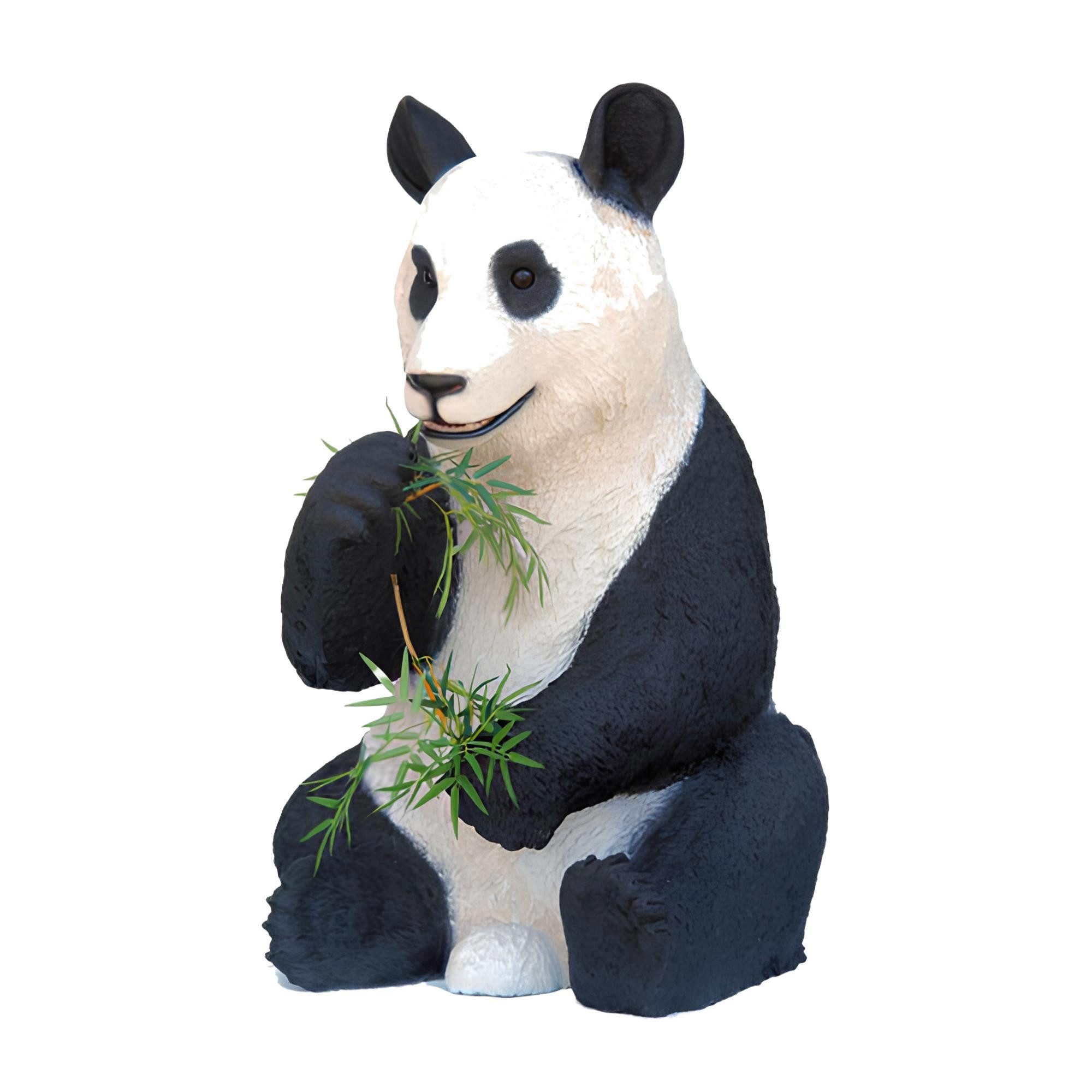 Skulptur Lebensgroße Panda-Figur für die Gartendeko - Statue als Bärenskulptur
