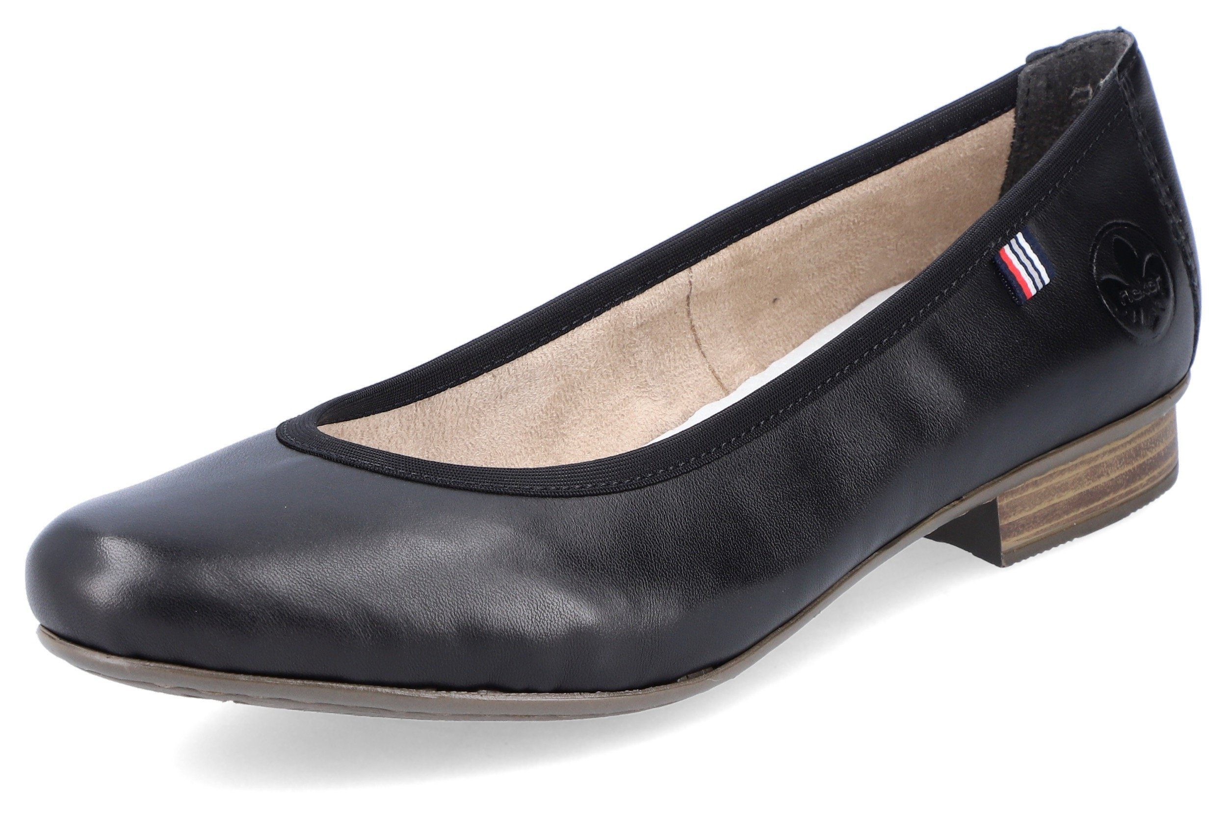 Rieker Ballerina in schlichter Eleganz schwarz-black