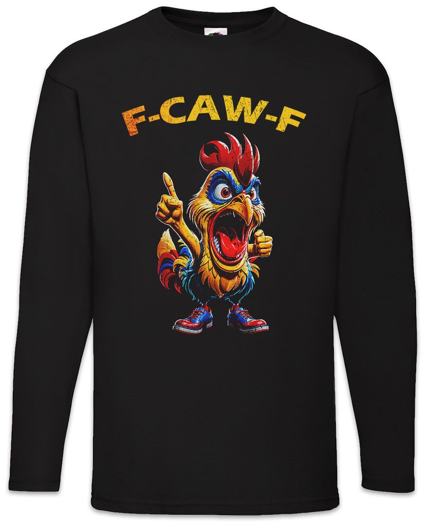 Langarmshirt F-CAW-F Rooster Langarm T-Shirt Crazy Wild Cocky Cock Hahn Chicken