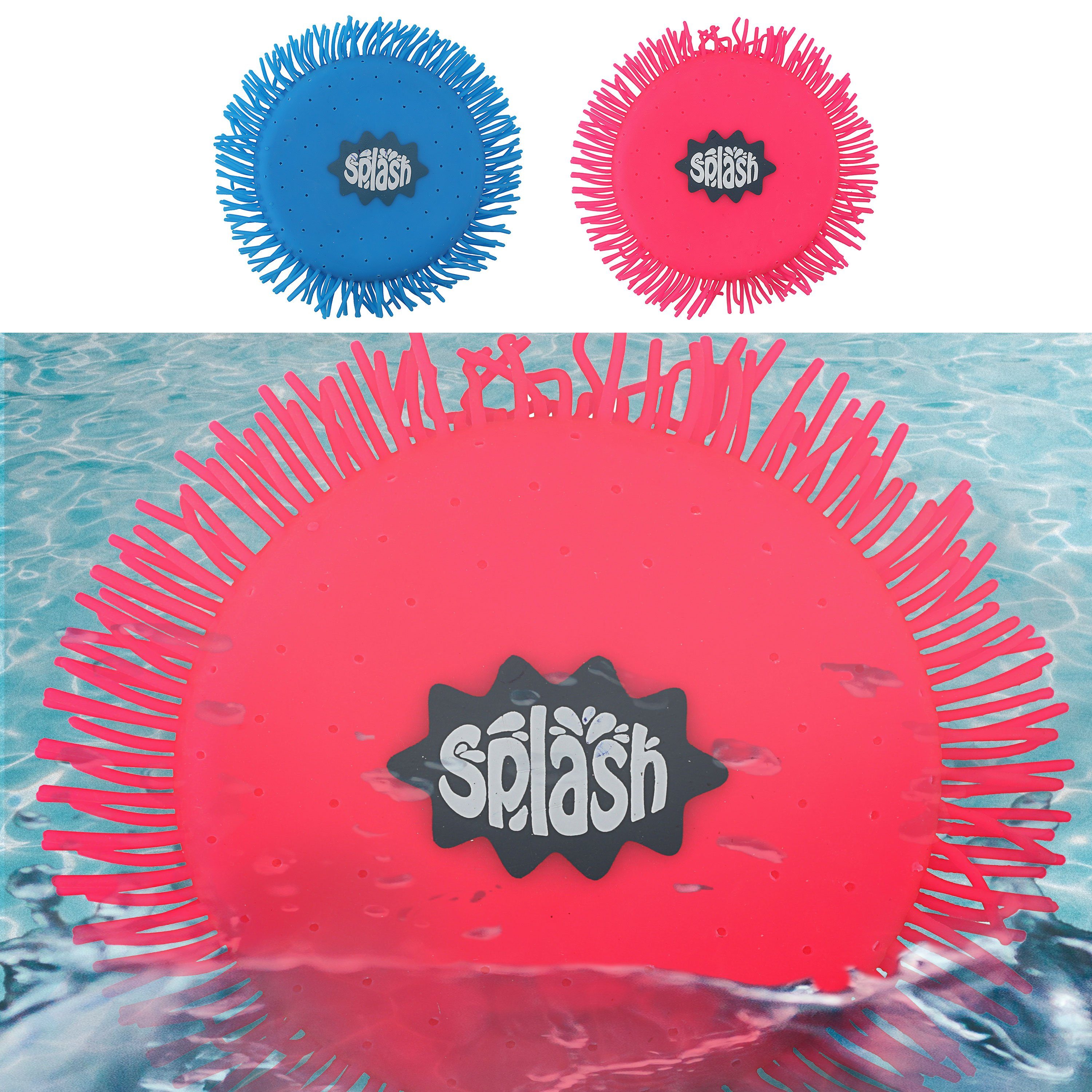 CEPEWA Wasserspielzeug Wasser Frisbee "Splash" 2er Set Ø13cm pink blau