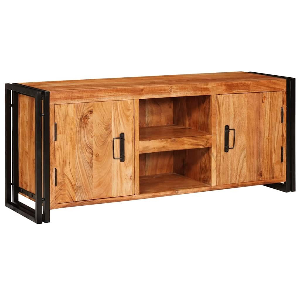 vidaXL TV-Schrank TV-Schränk mit Regal Braun 120 x 33 x 50 cm Massivholz (1-St)