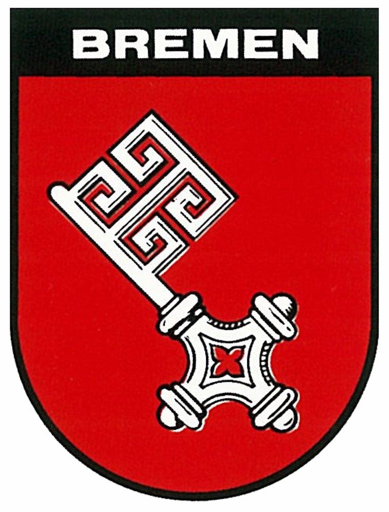 Hermann Schütz Aufkleber Aufkleber Wappen Bremen 60 x 45 mm