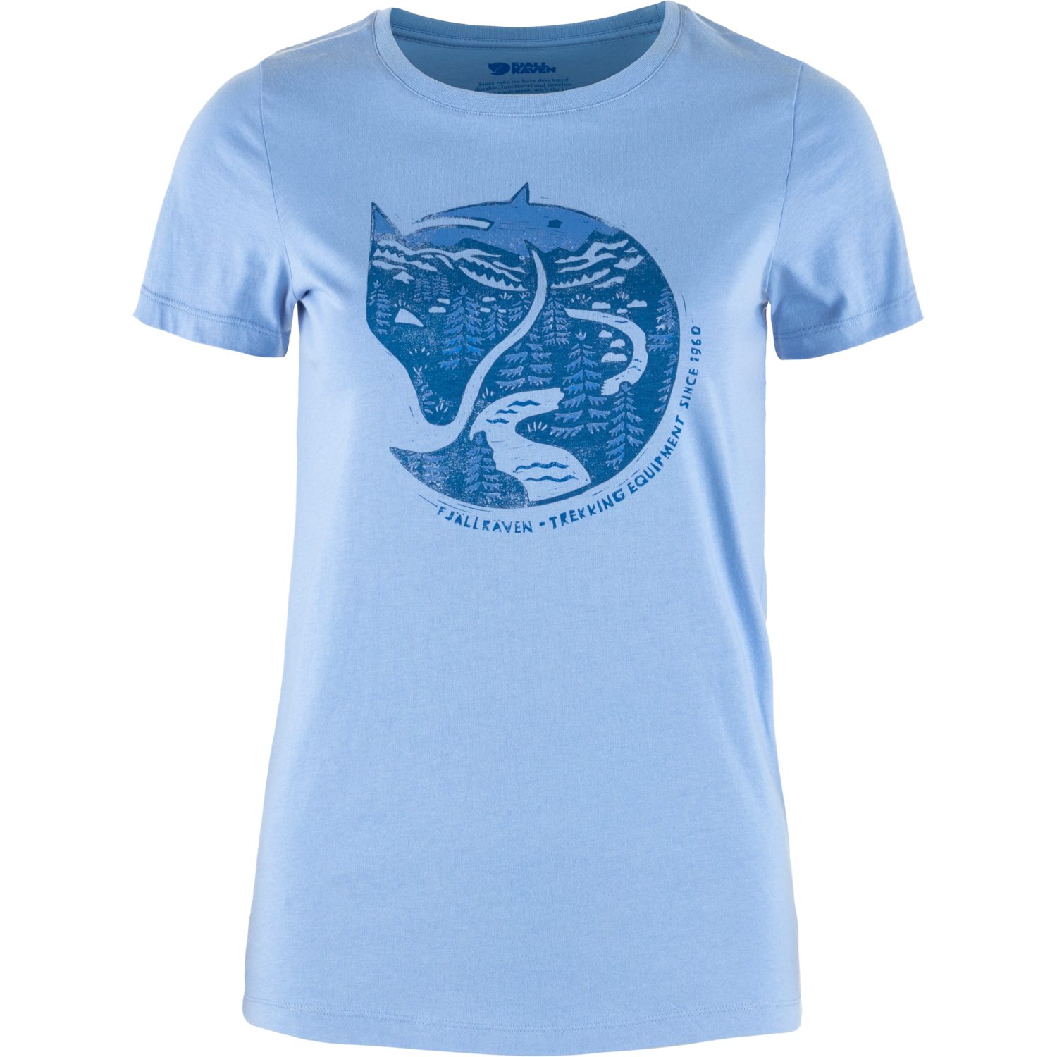 Fjällräven Funktionsshirt FJÄLLRÄVEN Arctic Fox Print T-Shirt W Blau