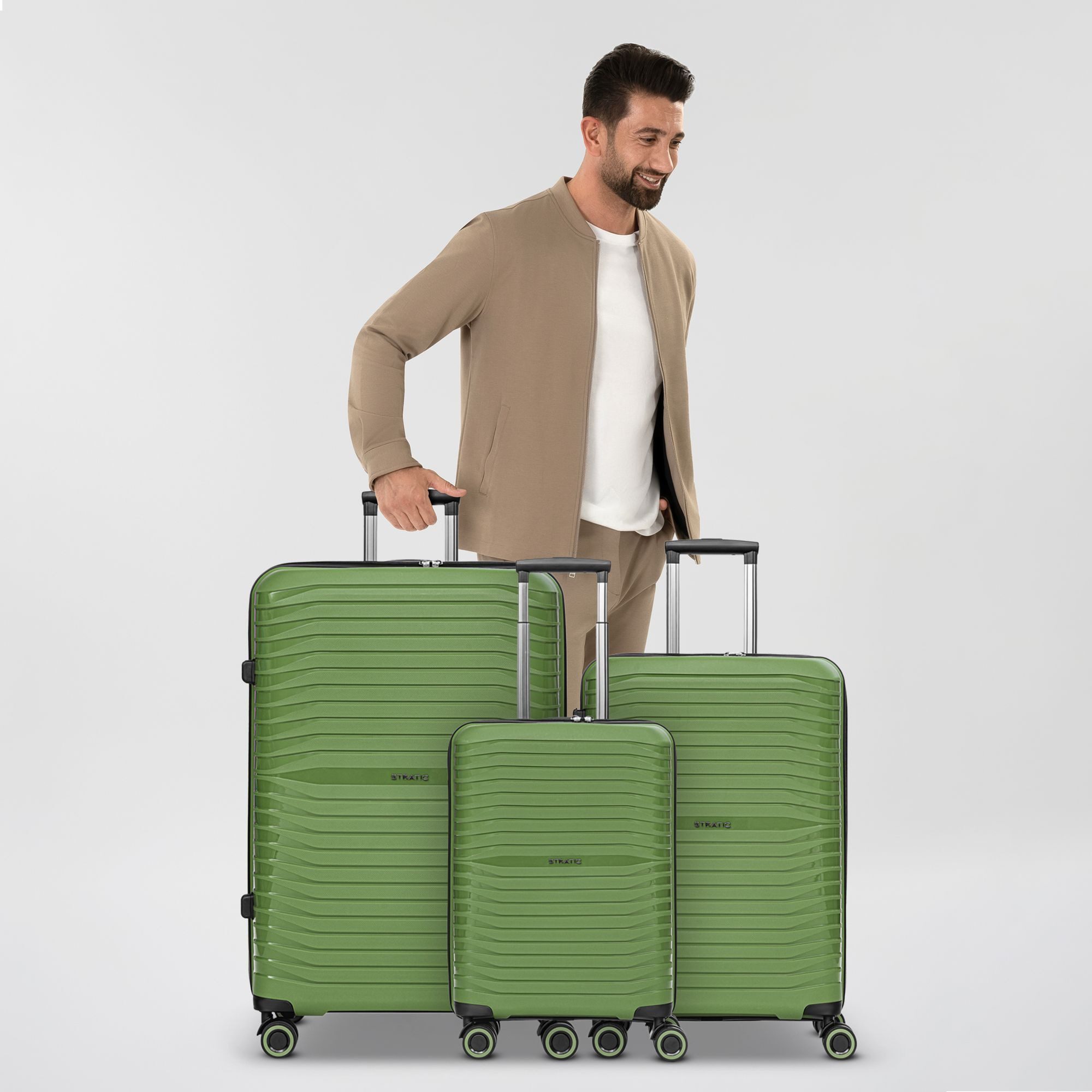 Stratic Trolleyset Shine, 4 Rollen, (3-teilig, günstig online kaufen