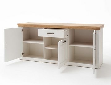 expendio Wohnzimmer-Set Bruneck 40, (Spar-Set, 3-St), Pinie weiss Landhausstil montiert