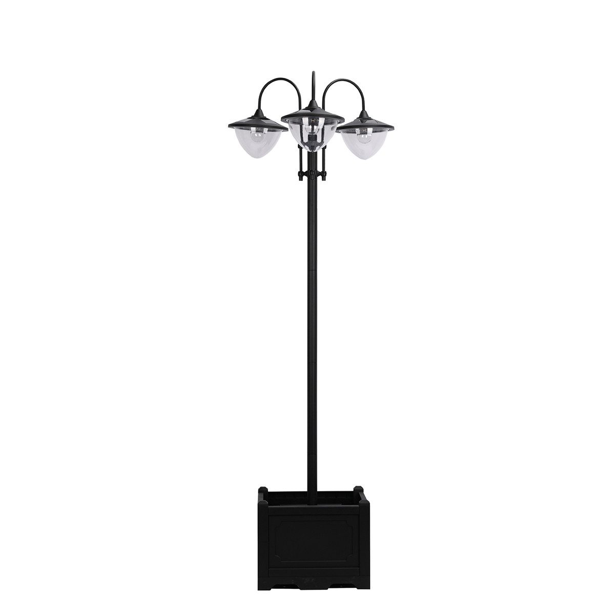 LED Laterne LED Solar Gartenlaterne mit Blumentopf-Basis Stehleuchte