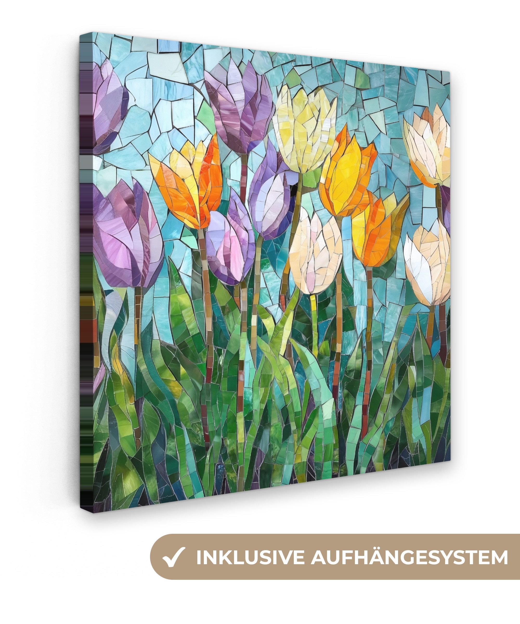 OneMillionCanvasses® Leinwandbild Mosaik - Feld - günstig online kaufen