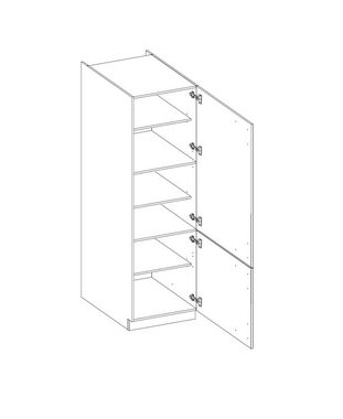 Küchen-Preisbombe Hochschrank 40 cm Küche Vigo Matera Grau + Eiche Lancelot Küchenzeile Küchenblock