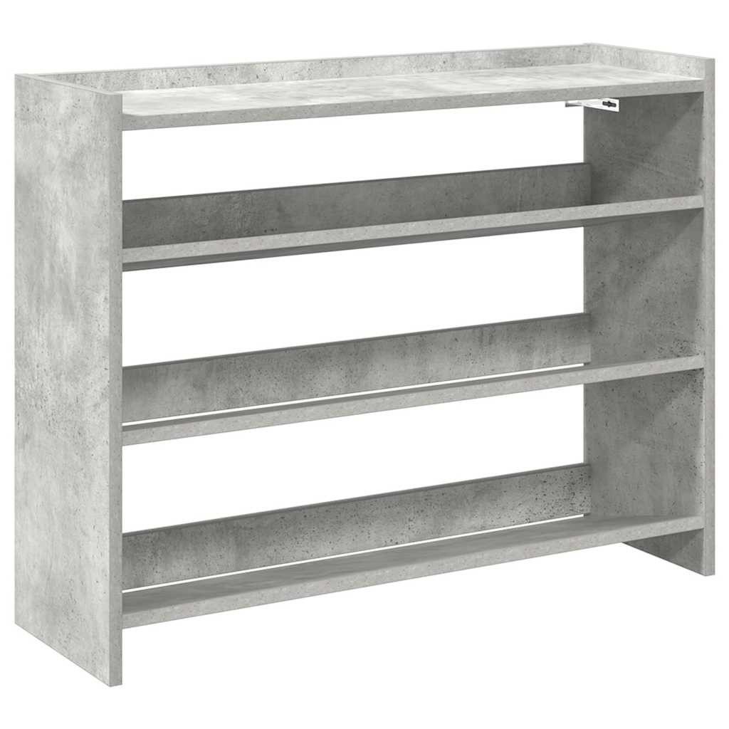 vidaXL Schuhregal Schuhregal Betongrau 80x25x62 cm Holzwerkstoff, 1-tlg.
