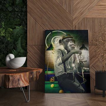 Mister-Kreativ XXL-Wandbild Billard Monkey - Premium Wandbild, Viele Größen + Materialien, Poster + Leinwand + Acrylglas
