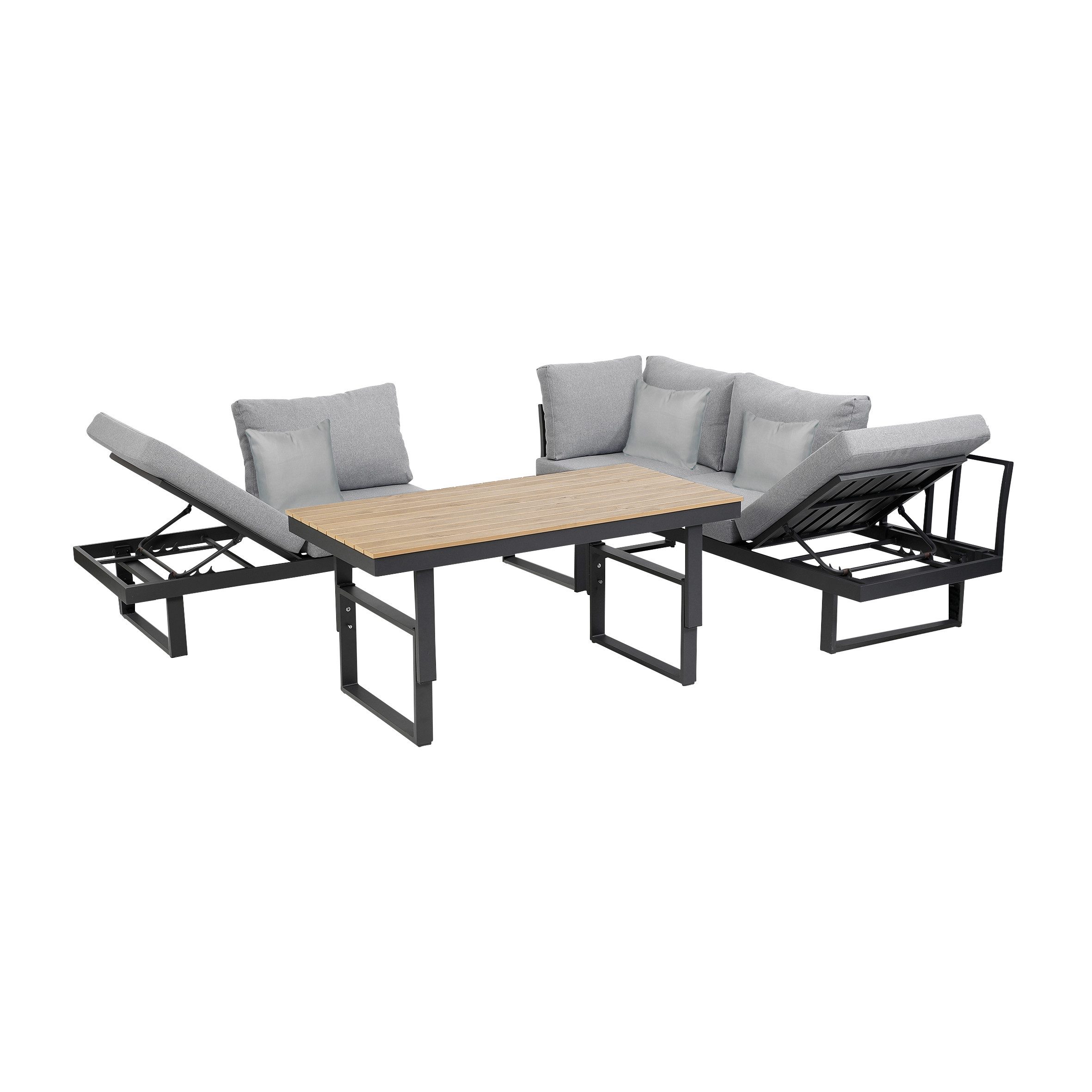 Greemotion Gartenlounge-Set mit Esstisch [San Jose] Loungemöbel-Set Garten, günstig online kaufen