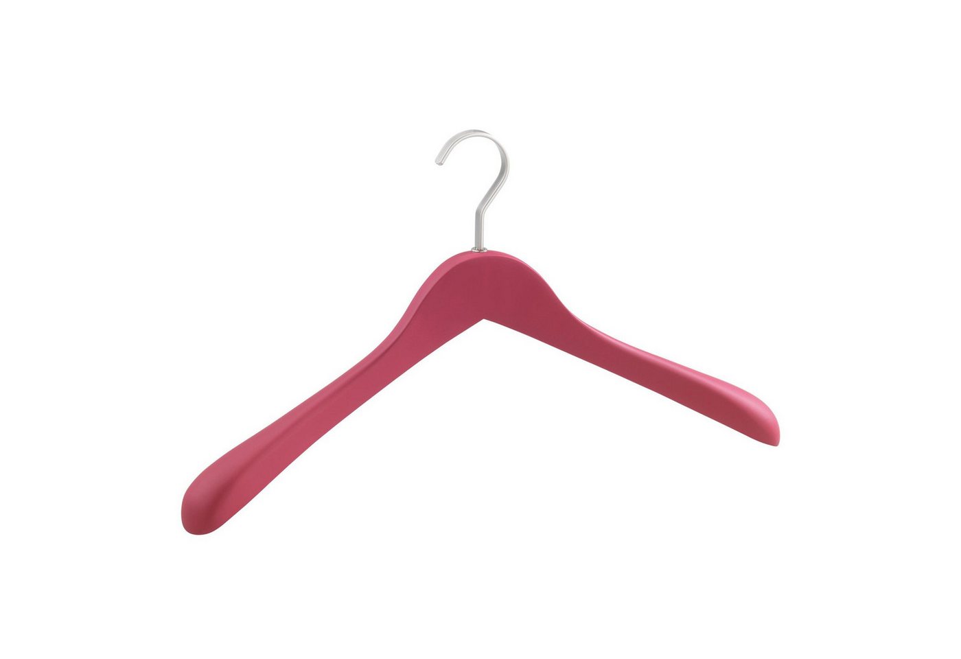 WENKO Kleiderbügel Wenko Kleiderbügel Typ New York pink Garderobenbügel Wäschebügel Holzb