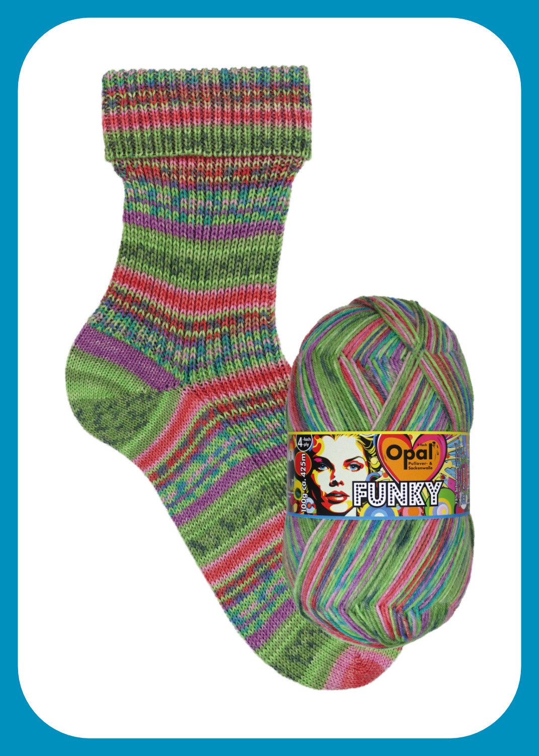Opal Opal FUNKY Häkelwolle, 425 m (4-fach Pullover- und Sockenwolle), 100 g
