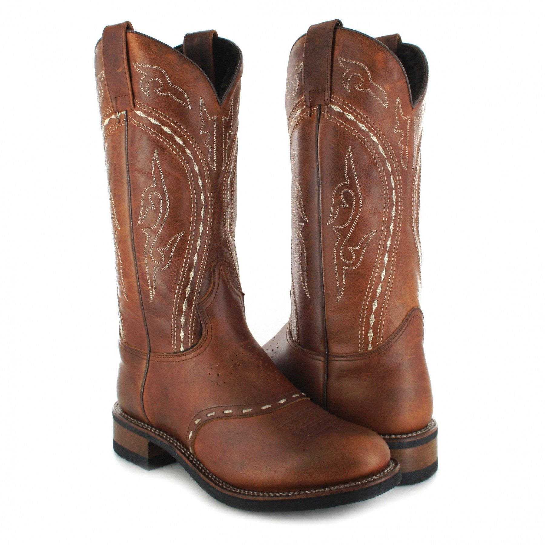 Sendra Boots 8325M LAM Braun Lammfellfutter Cowboystiefel Rahmengenähte Westernstiefel Lammfellfutter