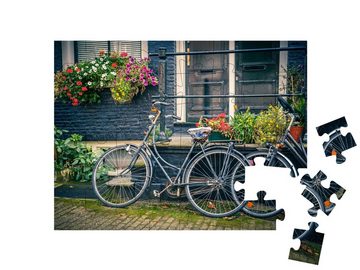 puzzleYOU Puzzle Fahrräder im Retro-Stil in Amsterdam, Niederlande, 48 Puzzleteile, puzzleYOU-Kollektionen Holland