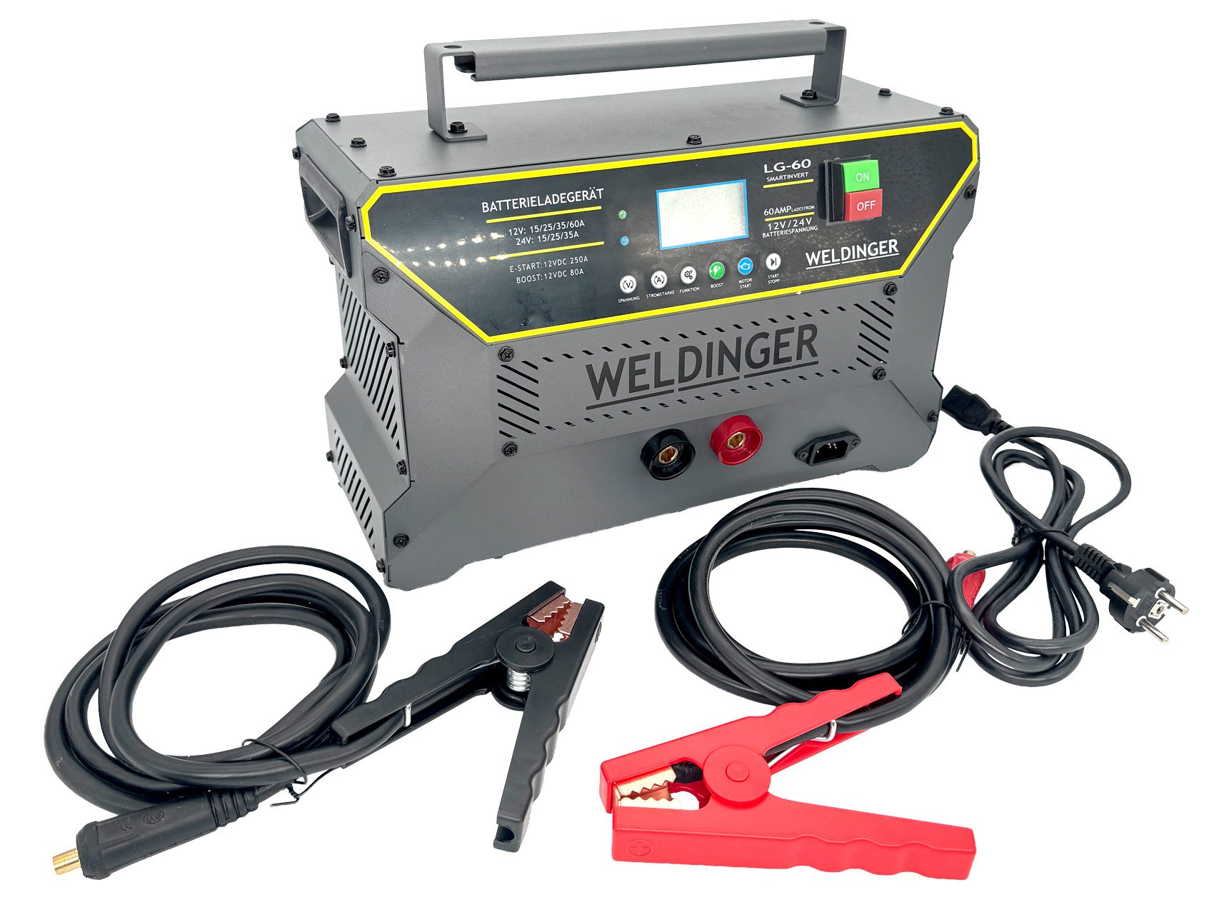 WELDINGER Batterie-Ladegerät LG60 smartinvert 60A load repair boost start 12-24V Autobatterie-Ladegerät