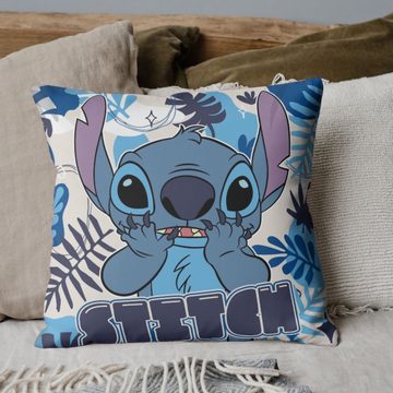MTOnlinehandel Dekokissen Stitch Kissen Disney "Lilo & Stitch" 40x40cm, ideal für Kinderbetten, Sofas oder Leseecken, passend zur Bettwäsche