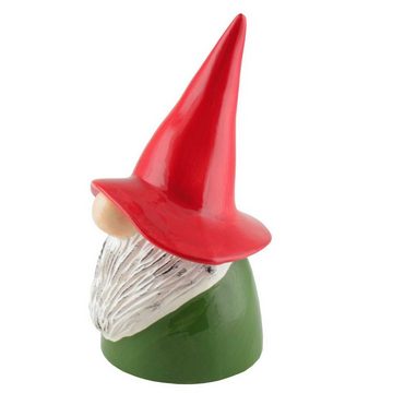 Tangoo Gartenfigur Tangoo Keramik-Wichtel grün mit roter Mütze H ca 30 cm, (Stück)