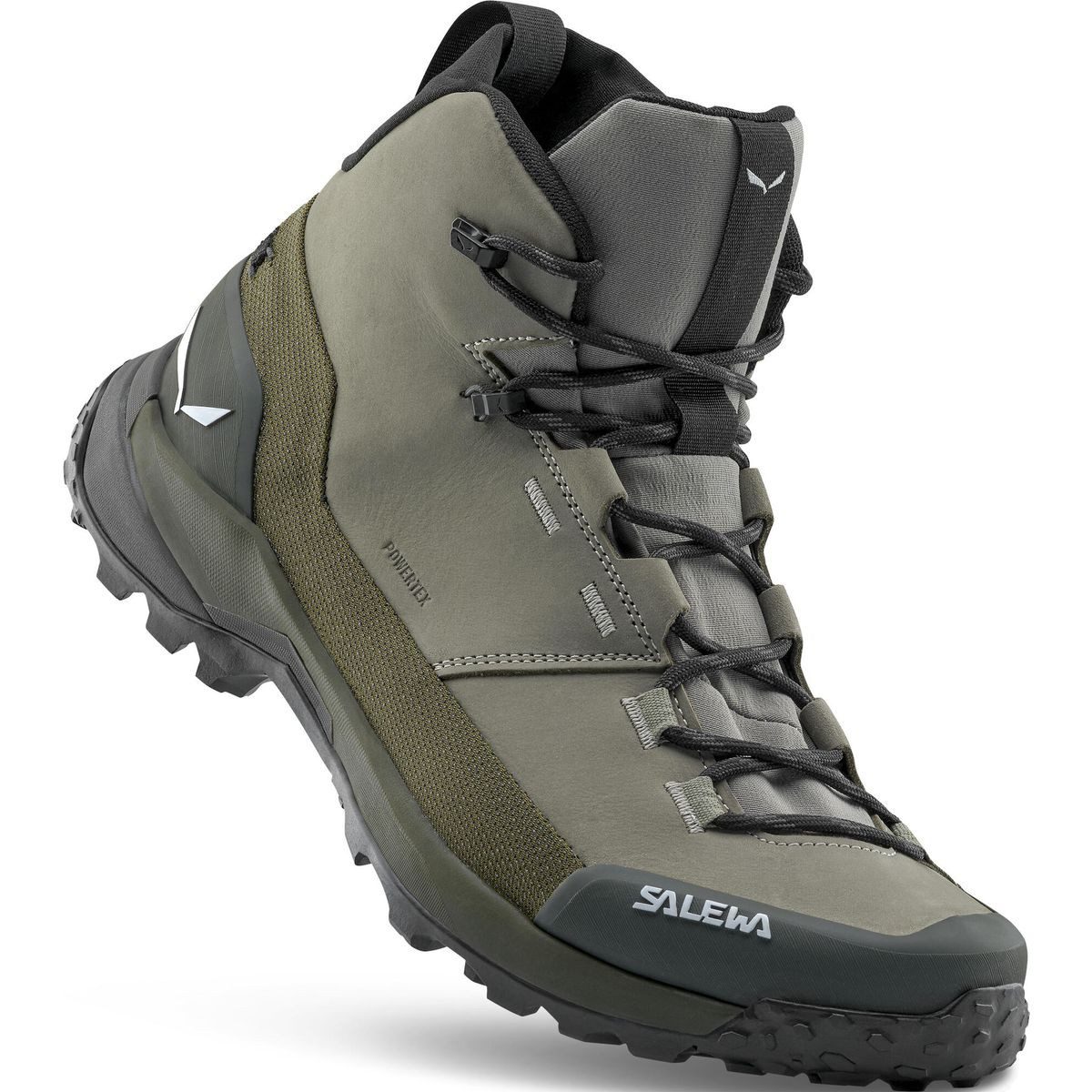 Salewa Puez Leather Mid Powertex M Hikingschuh Hochwertiger Trekkingstiefel mit exzellentem Komfort und Schutz für