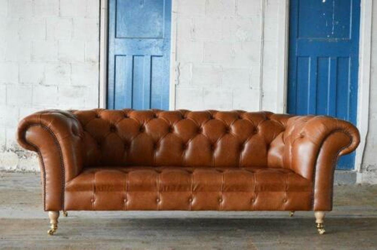 JVmoebel 3-Sitzer Braune Chesterfield Couch Sofa Polster 3 Sitzer Couchen Sitz Sofas