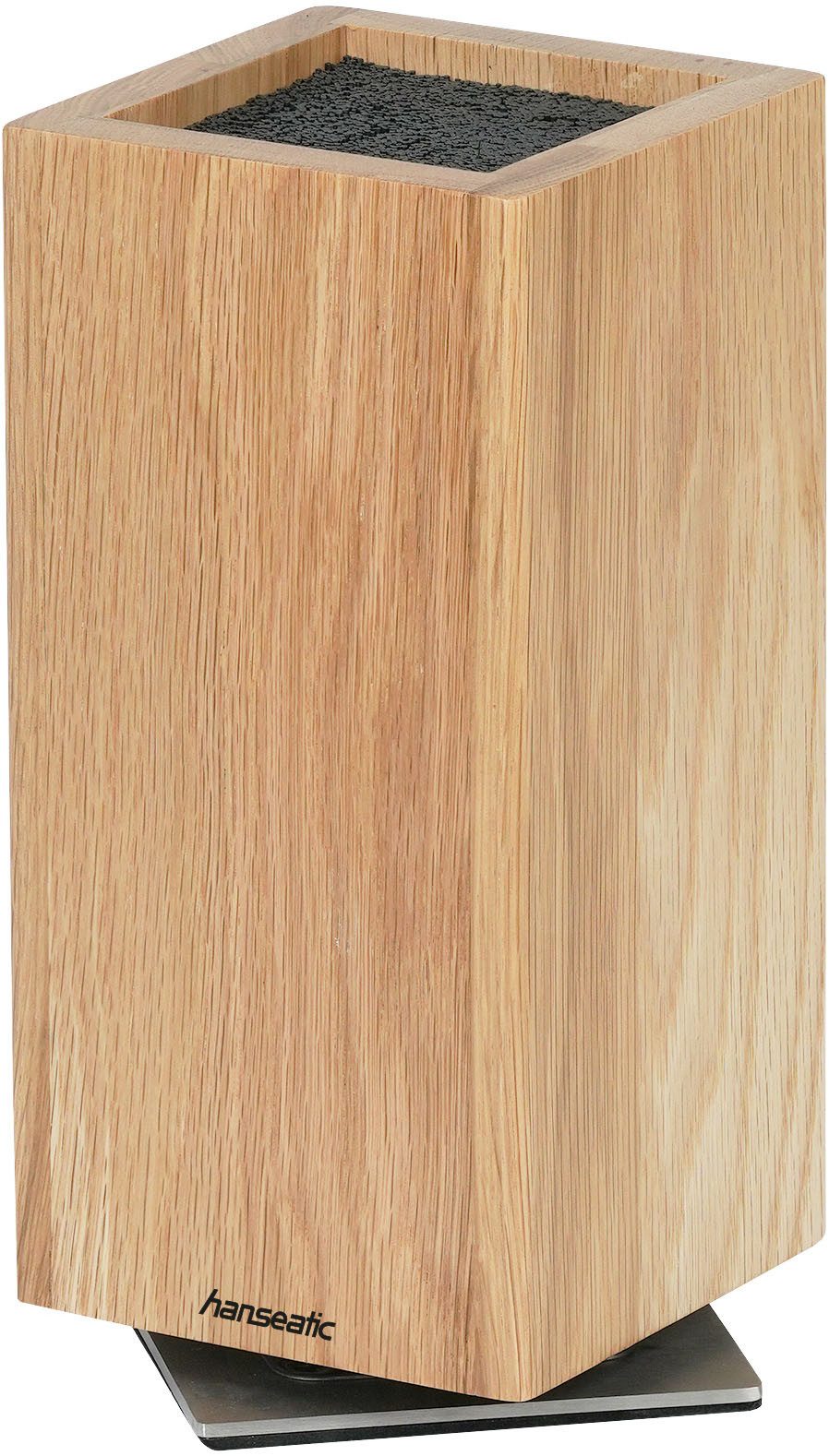 Hanseatic Magnet-Messerblock hanseatic PREMIUM, Messerblock aus Holz (1tlg), elegantes Design, herausnehmbarer Borsteneinsatz, 360-Grad-drehbar
