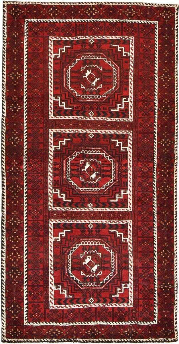 Orientteppich Belutsch 111x215 Handgeknüpfter Orientteppich / Perserteppich Läufer, Nain Trading, rechteckig, Höhe: 6 mm | Kurzflor-Teppiche