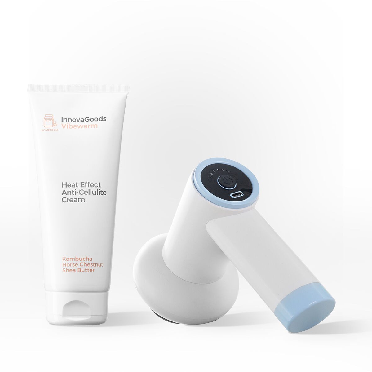 Massagegerät Massagegerät inkl Creme Straffende Anti Cellulite Kombucha Set InnovaG