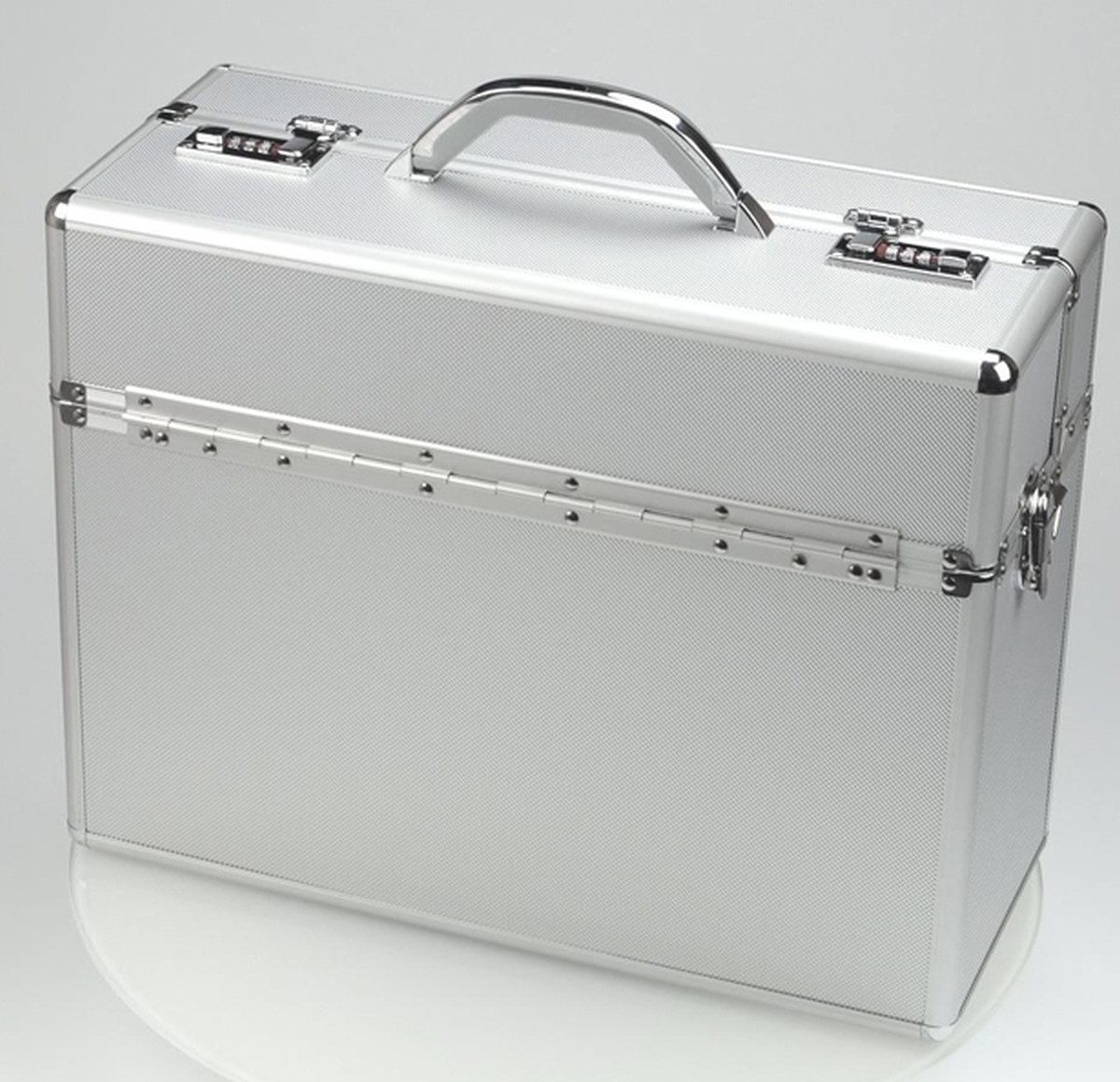 ALUMAXX Reisetasche Pilotenkoffer Alpha 37,5x47x20cm Aluminium (3 Stück)