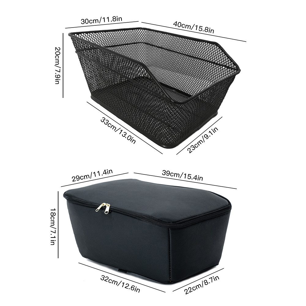 GARRYFIZH Feuerkorb Fahrradkorb mit großem Fassungsvermögen, 40 * 30 * 20cm Fahrradkorb hinten