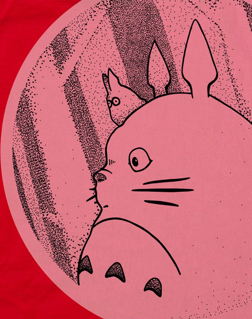 neko anime Print-Shirt T-Shirt mein tonari Totoro nachbar rot Dot style3 Herren no