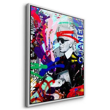DOTCOMCANVAS® Leinwandbild KARL BRAND GRAFFITI, Leinwandbild KARL GRAFFITI Karl Lagerfeld Pop Art Portrait Wandbild