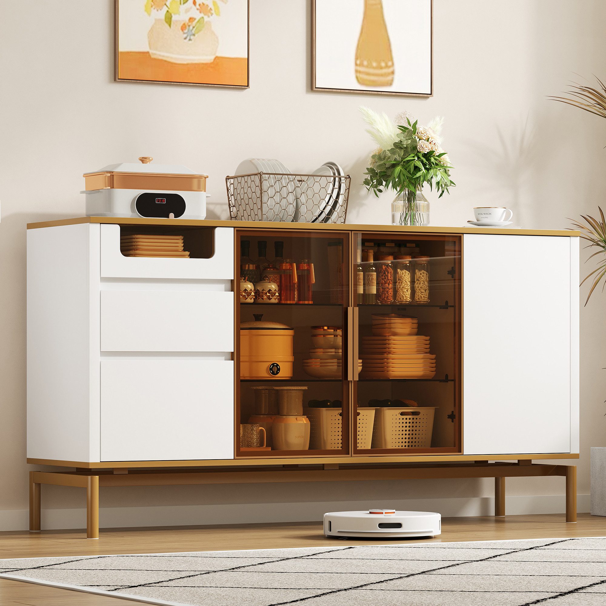 HAUSS SPOLE Sideboard Kommode Küchenschrank Buffetschrank günstig online kaufen