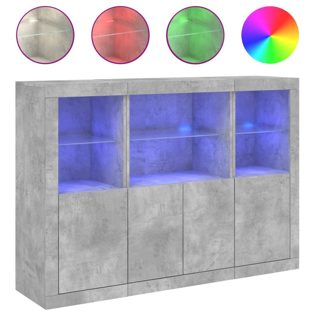 vidaXL Sideboard Sideboards mit LED-Leuchten 3 günstig online kaufen