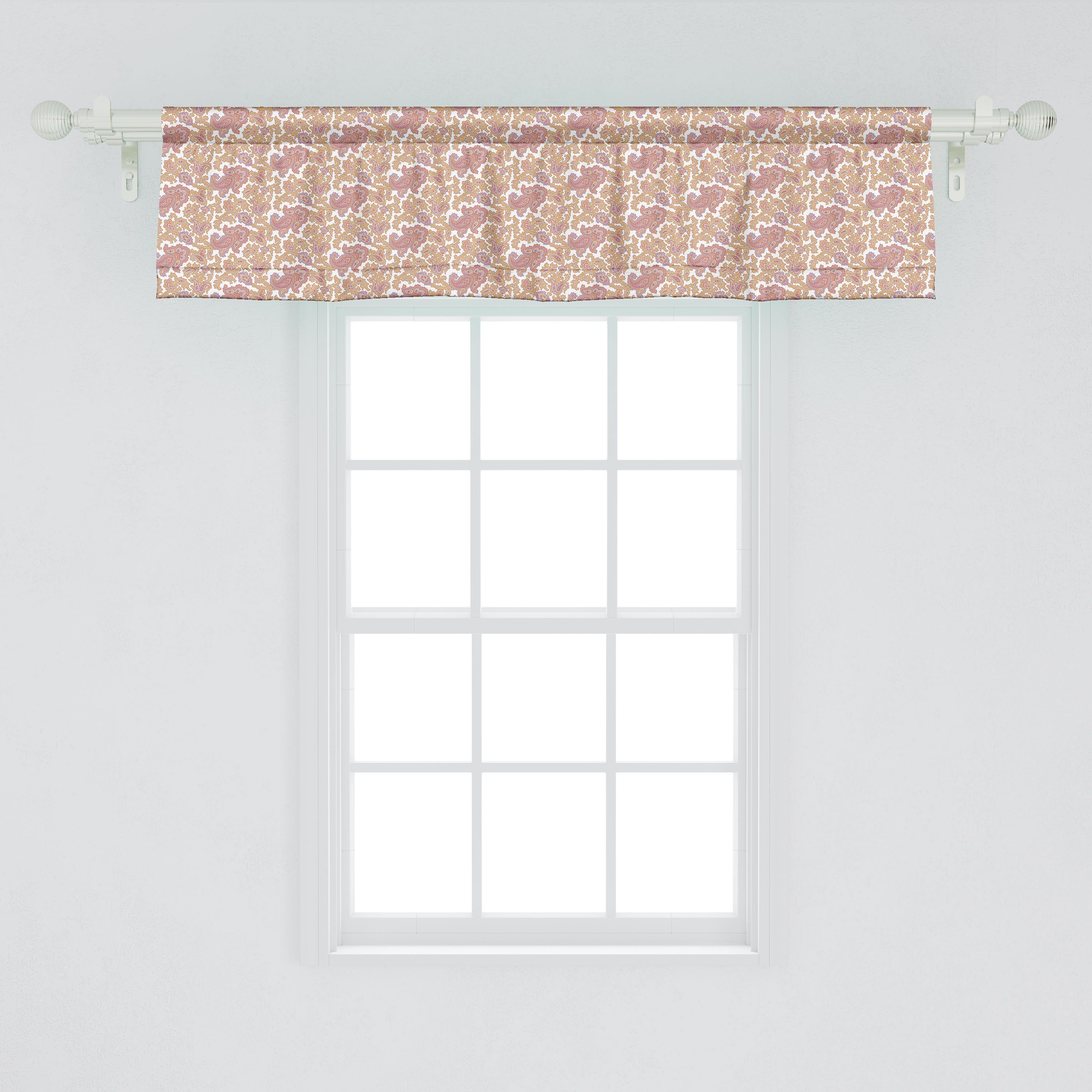 Scheibengardine Vorhang Volant Ethnisch Schlafzimmer für mit Microfaser, Paisley Abakuhaus, Zusammensetzung Küche Stangentasche, Inspired Dekor