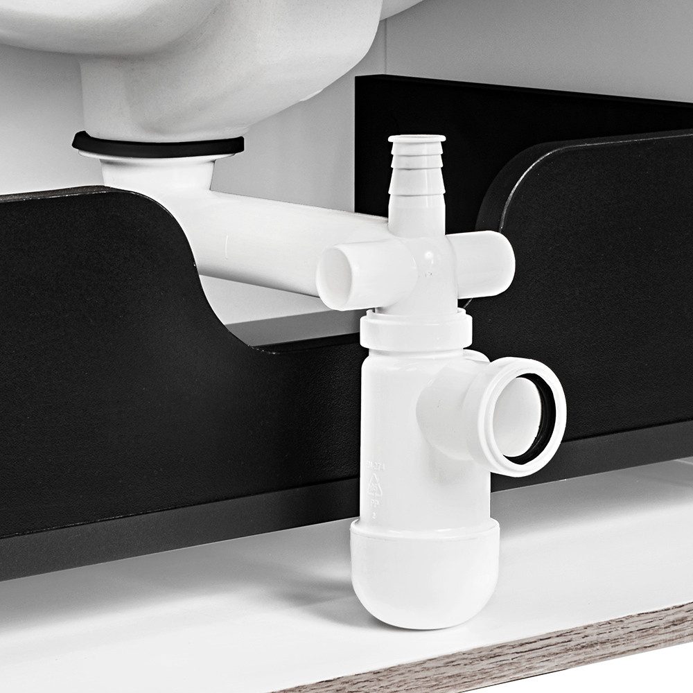 Lomadox Ablaufgarnitur SIPHON-56 Siphon für eingelassene Waschbecken, Pupup-Ventil gold – Bild 3 von 5