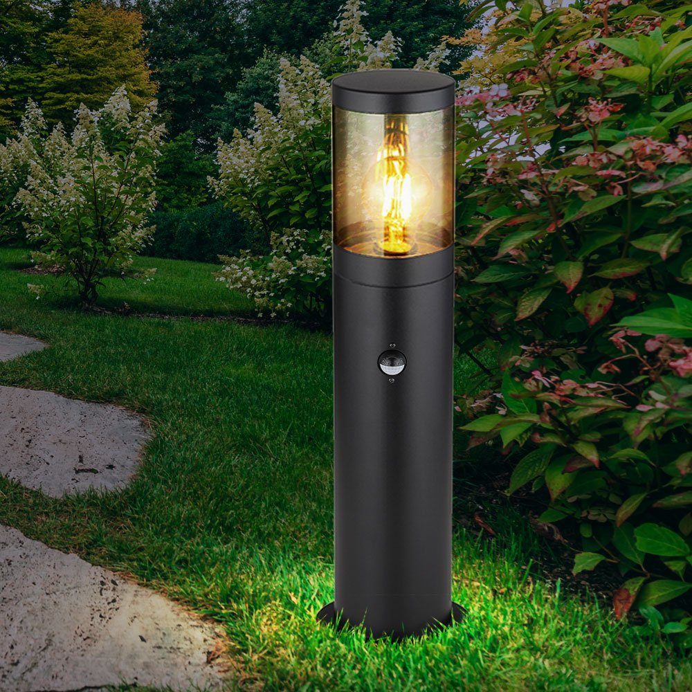 Globo LED Außen-Stehlampe, Außenstehlampe Gartenlampe LED dimmbar Warmweiß, Fernbedienung Leuchtmittel RGB Farbwechsel, inklusive, Sockelleuchte