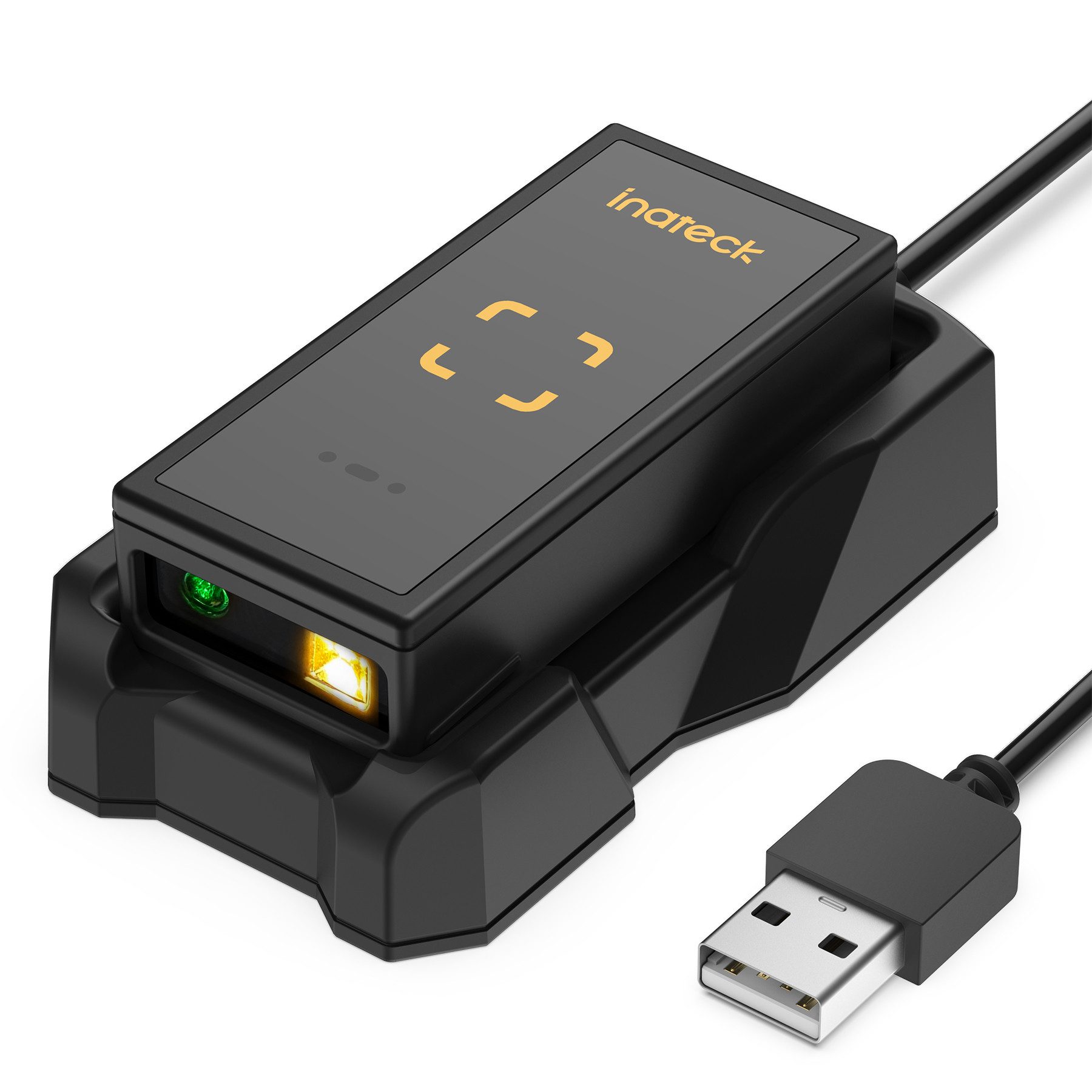 Inateck 1D 2D QR Code Barcode Scanner Bluetooth Kabellos, Tragbarer Drahtloser Handscanner, (Mini Handscanner mit APP und SDK)