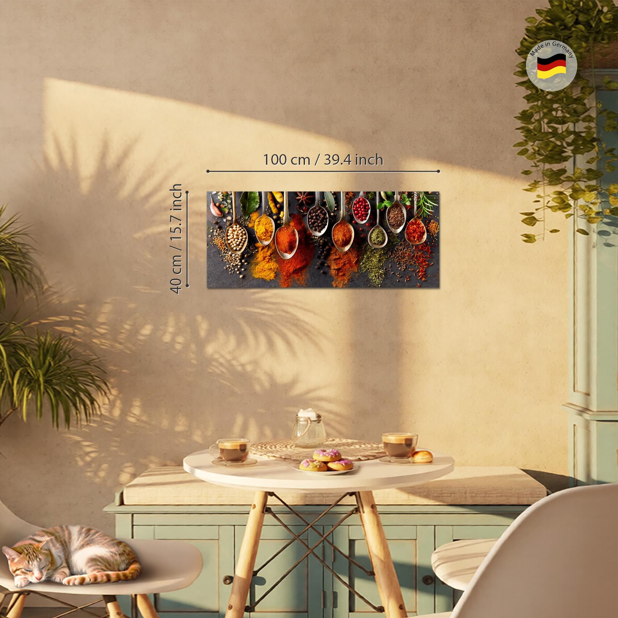 Runa Art Wandbild Küchenbilder Küche Deko Kaffee Braun Beige Gewürze Deko, Gewürze – Bild 3 von 5